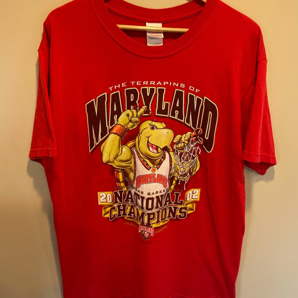 Vintage 2002 maryland terrapins ncaa tee large
